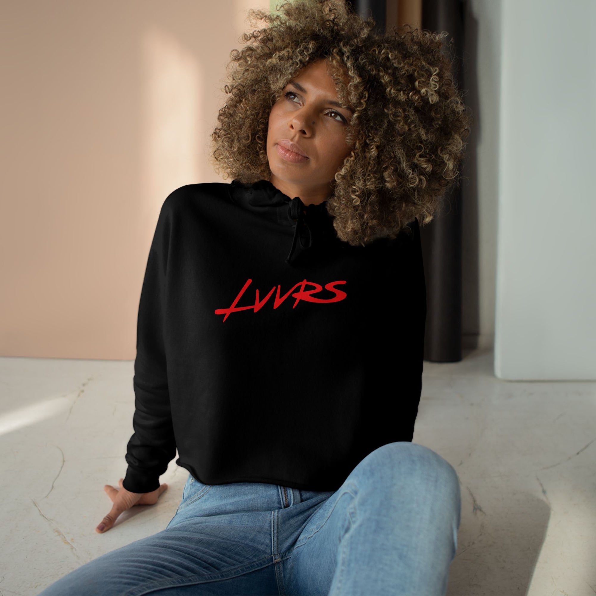 LVVRS Logo Cropped Hoodie