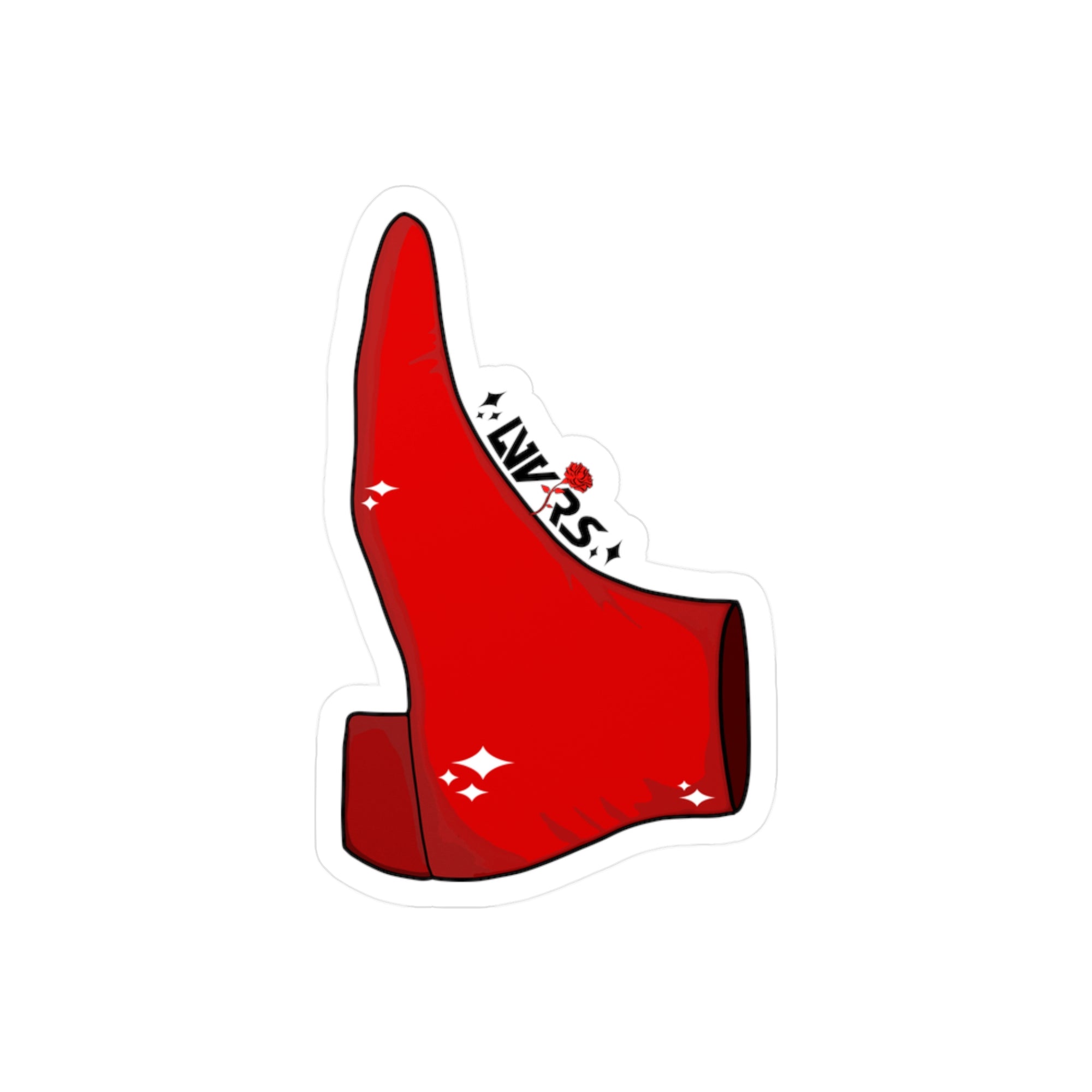 Red Boot Kiss-Cut Sticker