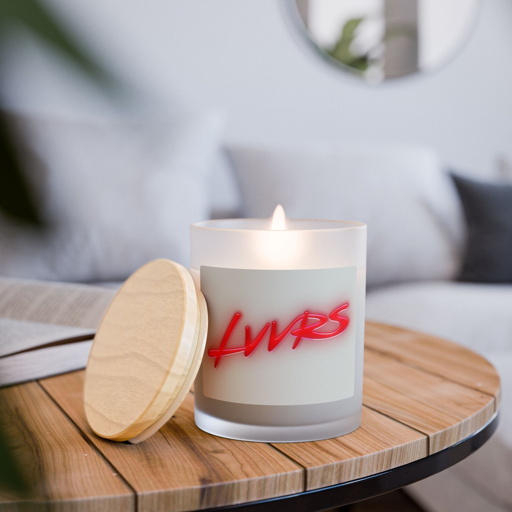 LVVRS Logo Frosted Glass Candle