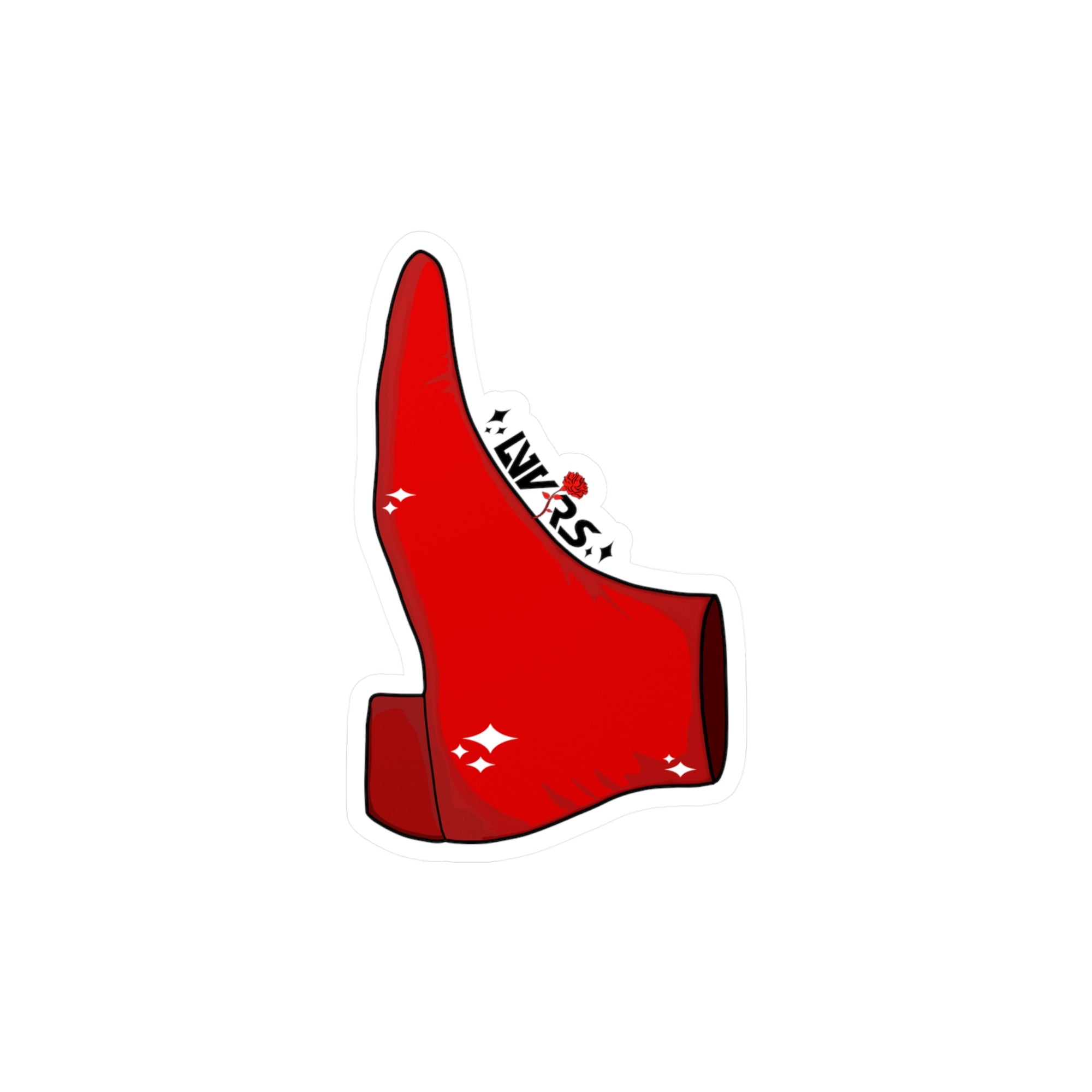 Red Boot Kiss-Cut Sticker