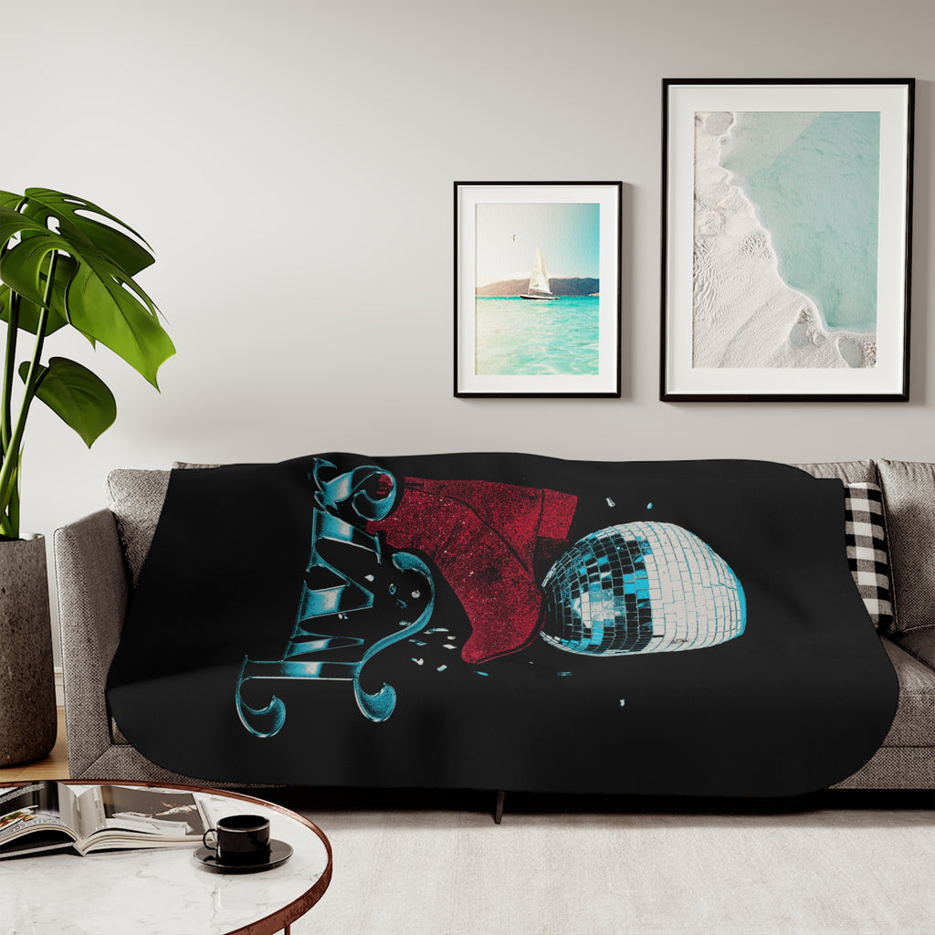 Disco Boots Sherpa Blanket