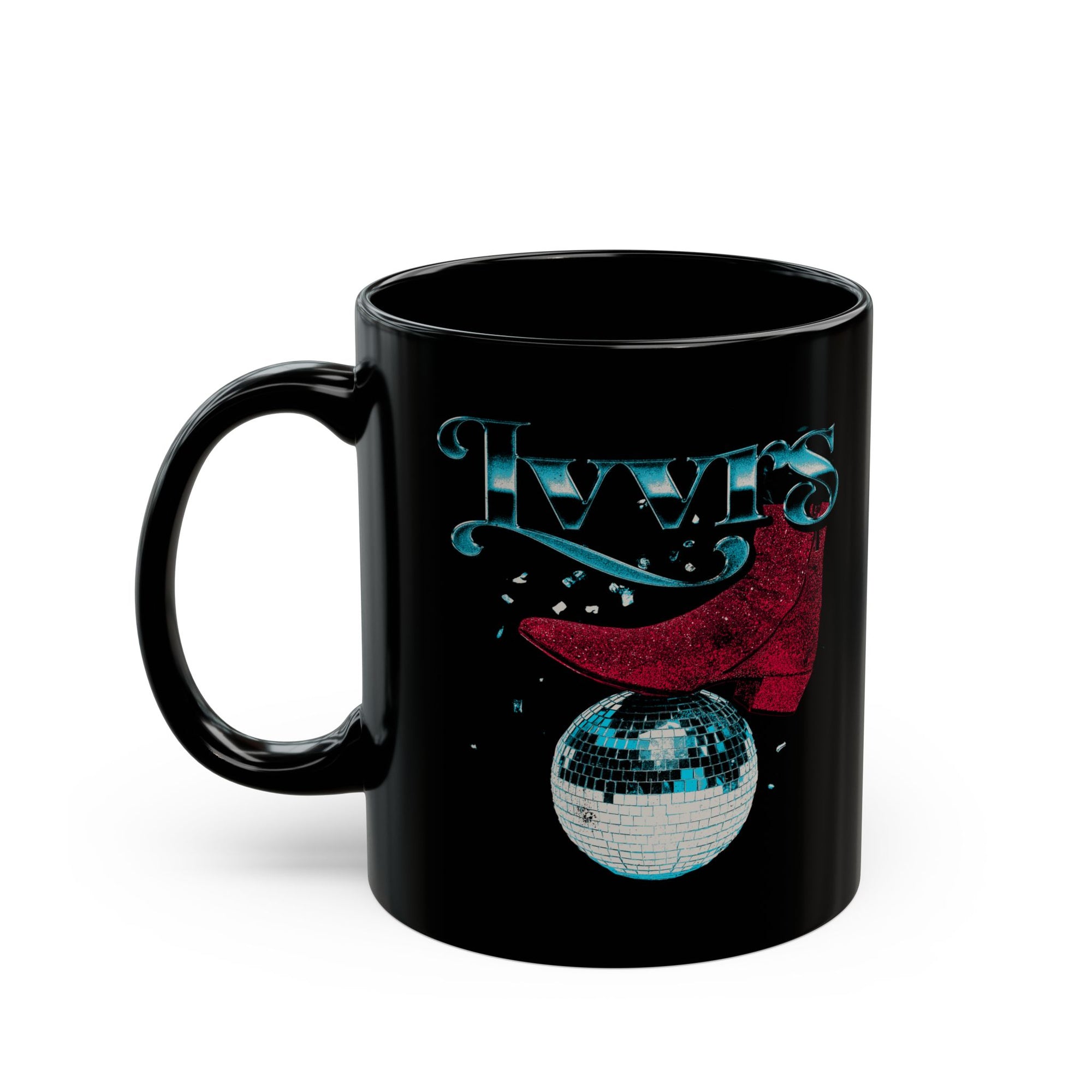 Disco Boots Black Coffee Mug