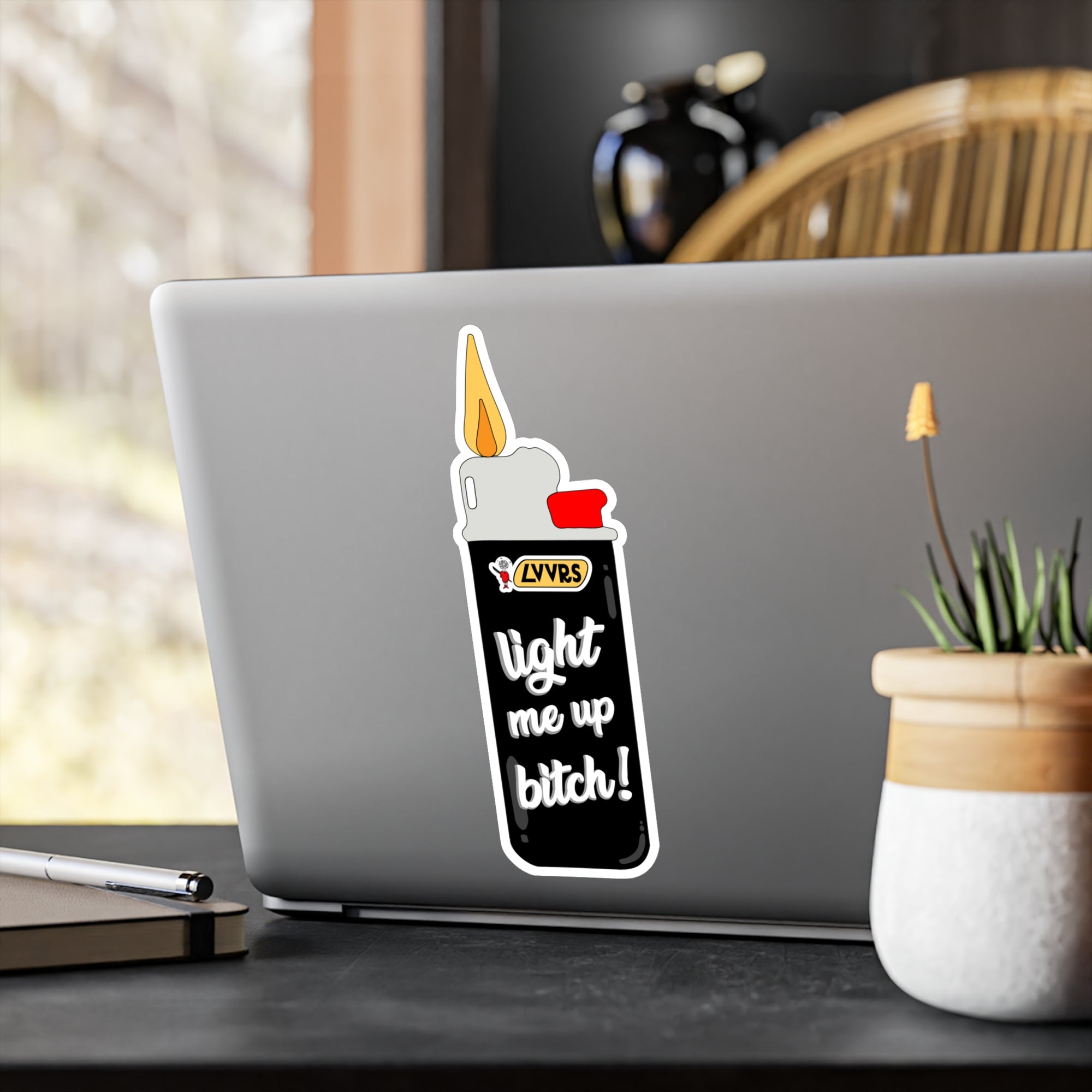 Light Me Up Bitch Kiss-Cut Sticker