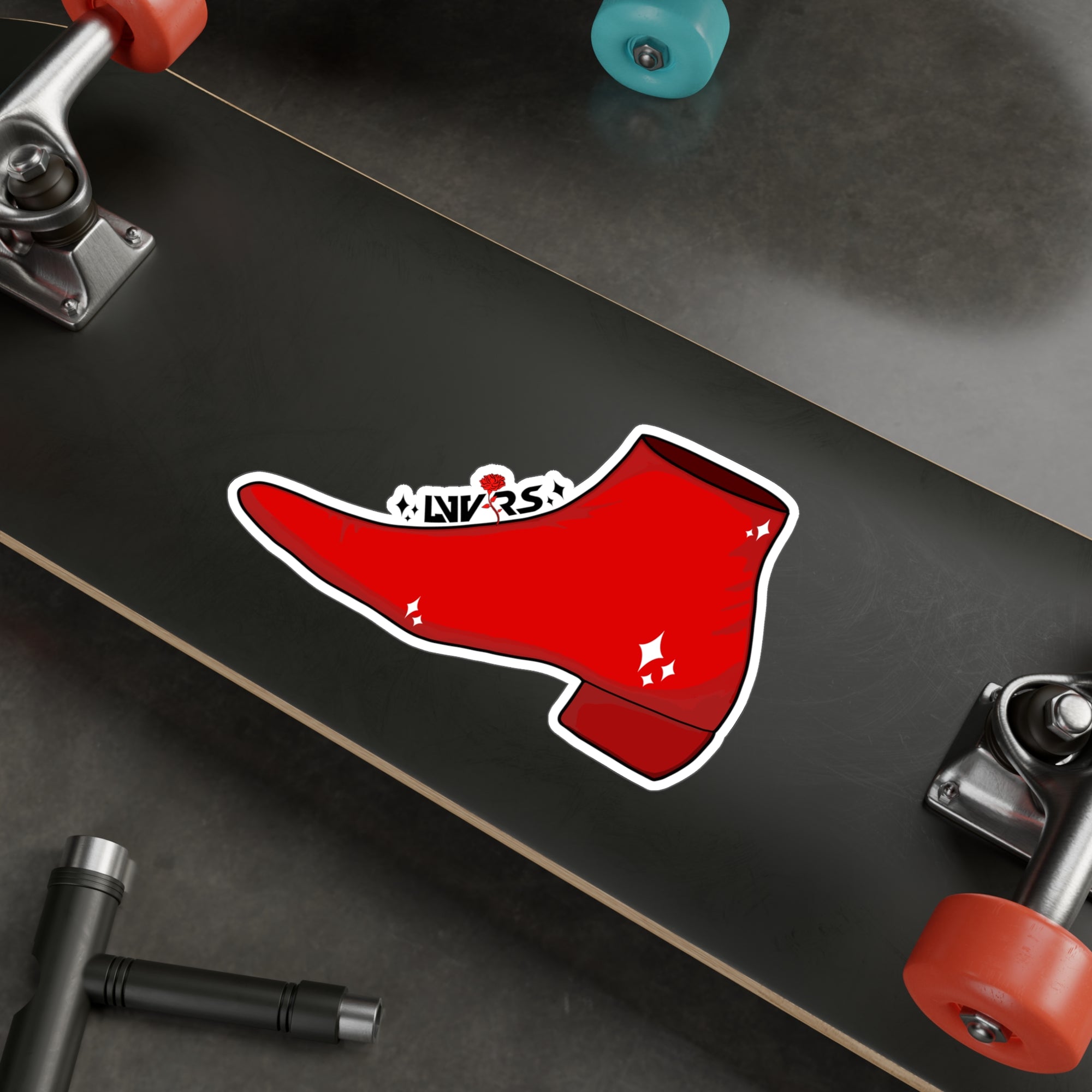 Red Boot Kiss-Cut Sticker