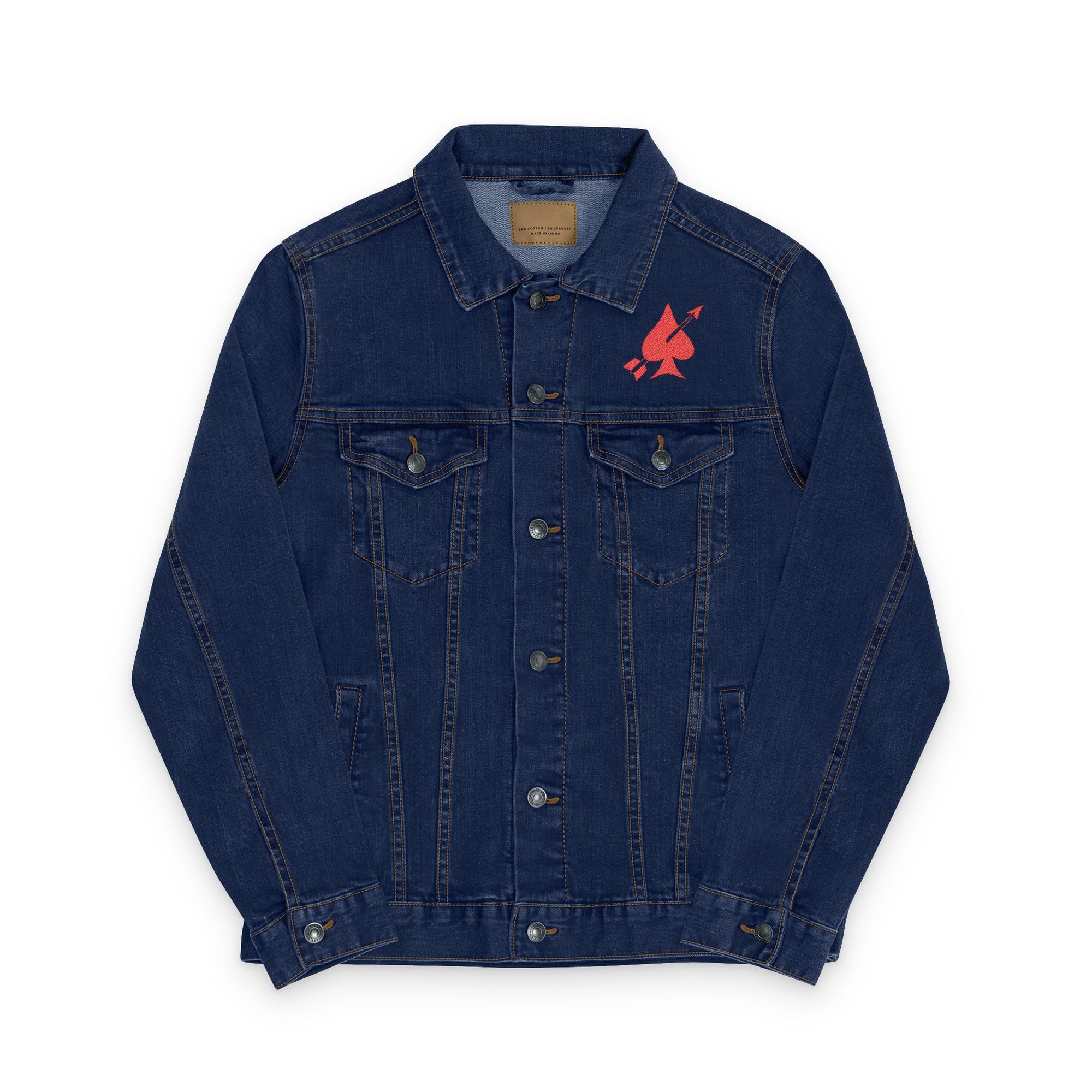 LVVRS Logo Unisex Embroidered Denim Jacket