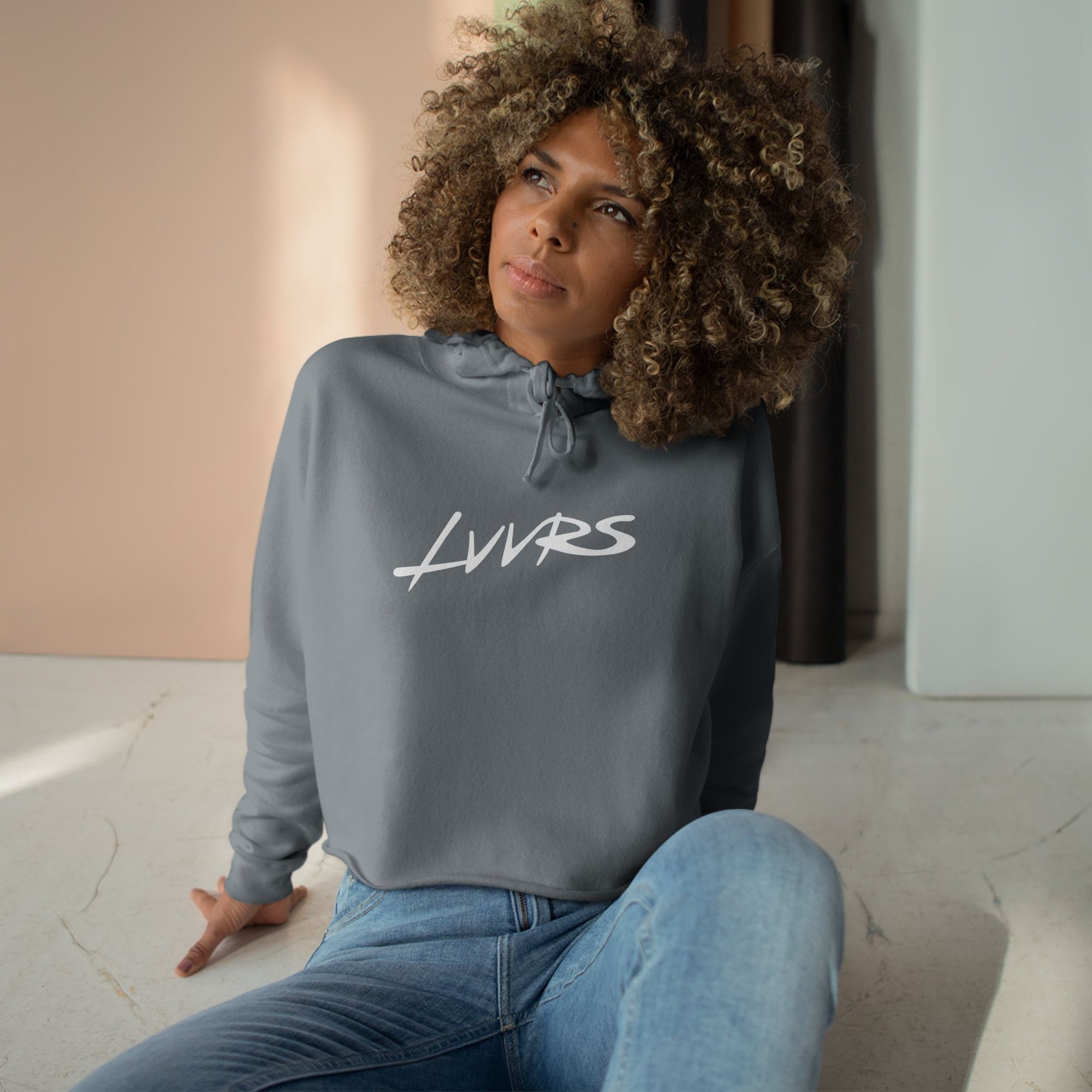 LVVRS Logo Cropped Hoodie
