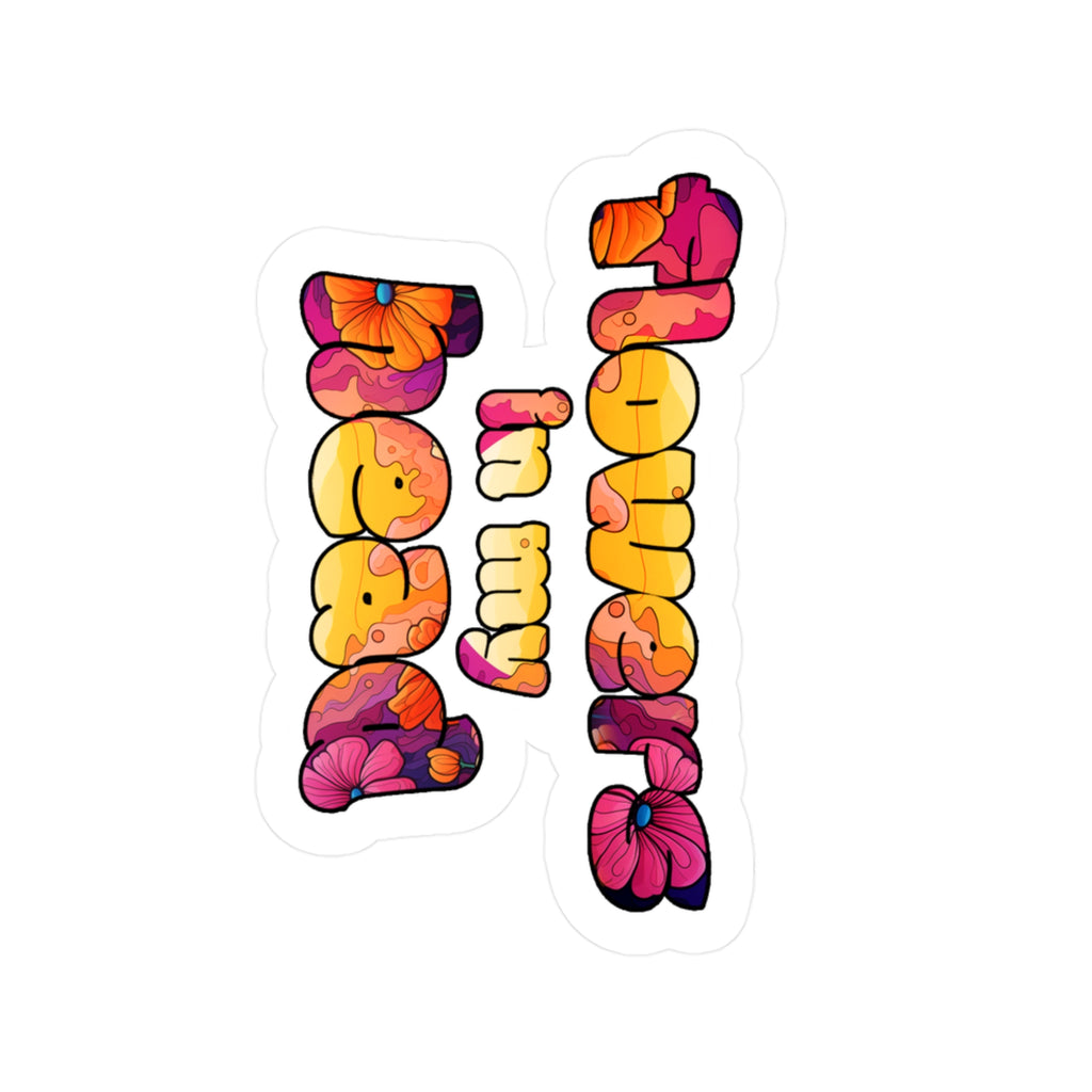 Flowers in My Head Kiss-Cut Sticker