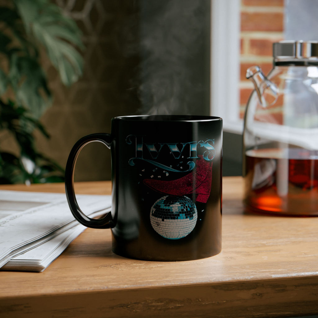 Disco Boots Black Coffee Mug