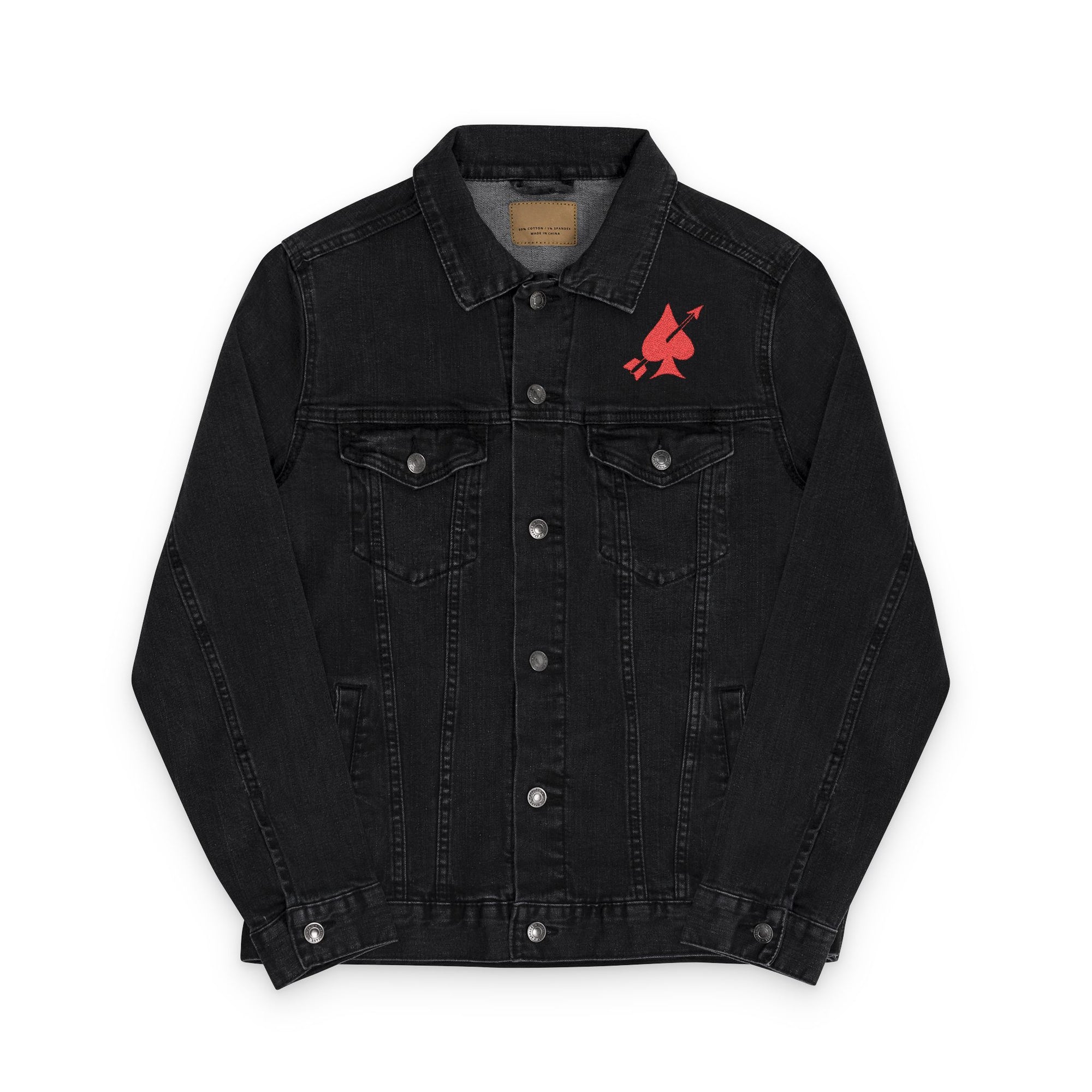 LVVRS Logo Unisex Embroidered Denim Jacket