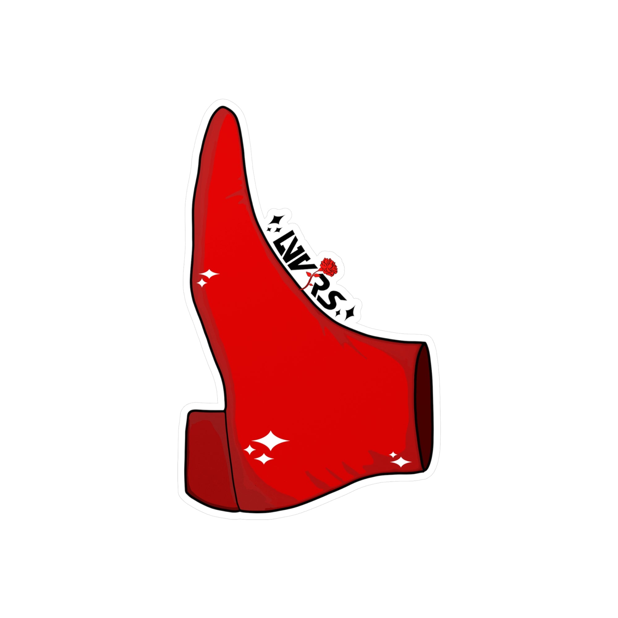 Red Boot Kiss-Cut Sticker